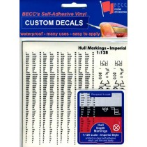 BECC Hull Depth Markings 1/24 Imperial Black